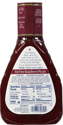 Kens Steak House Dressing Raspberry Pecan Fat Free - 16 Fl. Oz. - Image 5