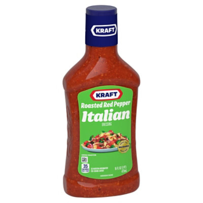 Kraft Roasted Red Pepper Italian Salad Dressing Bottle - 16 Fl. Oz. - Image 3