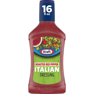 Kraft Roasted Red Pepper Italian Salad Dressing Bottle - 16 Fl. Oz. - Image 1