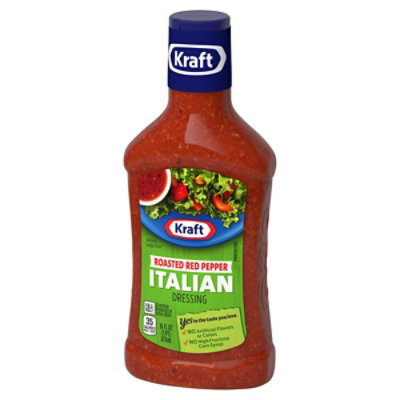 Kraft Roasted Red Pepper Italian Salad Dressing Bottle - 16 Fl. Oz. - Image 4