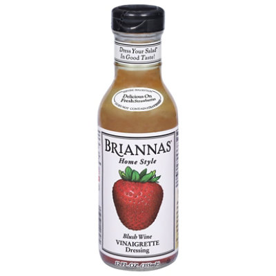 BRIANNAS Dressing Home Style Vinaigrette Blush Wine - 12 Fl. Oz.