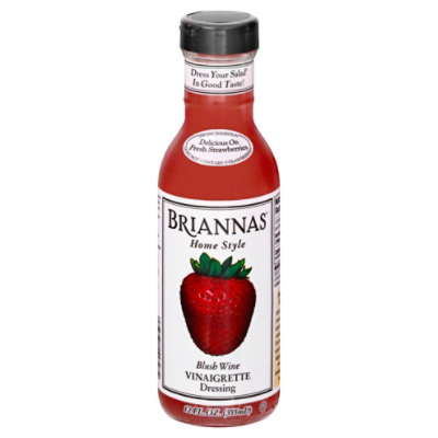 BRIANNAS Dressing Home Style Vinaigrette Blush Wine - 12 Fl. Oz.