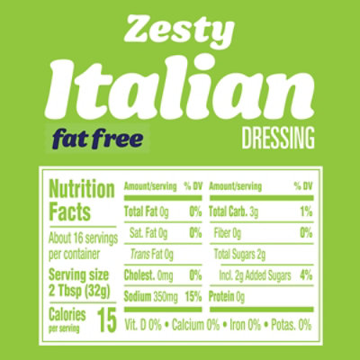 Kraft Zesty Italian Fat Free Salad Dressing Bottle - 16 Fl. Oz. - Image 7