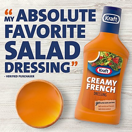 Kraft Creamy French Salad Dressing Bottle - 16 Fl. Oz. - Image 4