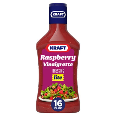 Kraft Raspberry Vinaigrette Lite Salad Dressing Bottle - 16 Fl. Oz. - Image 1