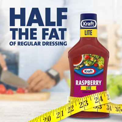 Kraft Raspberry Vinaigrette Lite Salad Dressing Bottle - 16 Fl. Oz. - Image 2