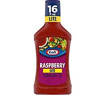 Kraft Raspberry Vinaigrette Lite Salad Dressing Bottle - 16 Fl. Oz.