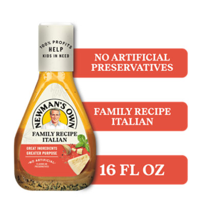 Newmans Own Dressing Family Recipe Italian - 16 Fl. Oz.