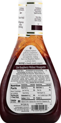 Kens Steak House Dressing Lite Raspberry Walnut Vinaigrette - 16 Fl. Oz. - Image 6