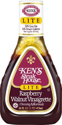 Kens Steak House Dressing Lite Raspberry Walnut Vinaigrette - 16 Fl. Oz. - Image 1