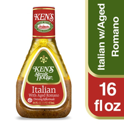 Kens Steak House Dressing Italian with Aged Romano - 16 Fl. Oz. - Image 1