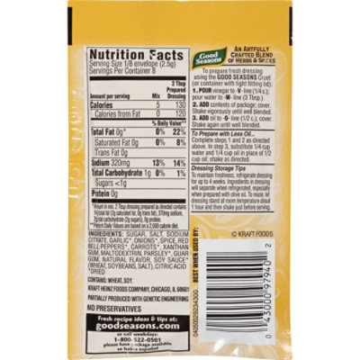 Good Seasons Italian Dressing & Recipe Seasoning Mix Packet - 0.7 Oz - Image 3