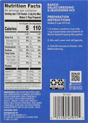 Signature SELECT Ranch Salad Dressing And Seasoning Mix Pack - 4-1 Oz - Image 5