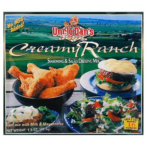 Uncle Dans Seasoning and Salad Dressing Mix Creamy Ranch - 1.5 Oz
