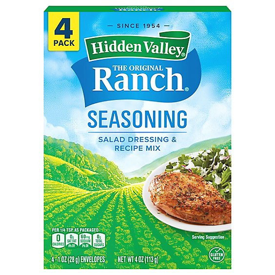 Hidden Valley Original Ranch Salad Dressing and Seasoning Mix - 4 Count