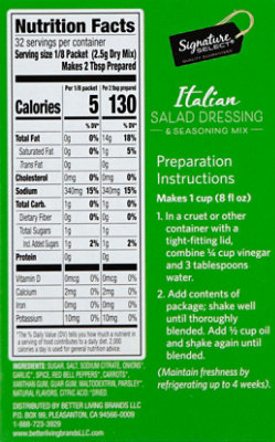 Signature SELECT Italian Pack Salad Dressing And Seasoning Mix - 4-0.7 Oz - Image 4