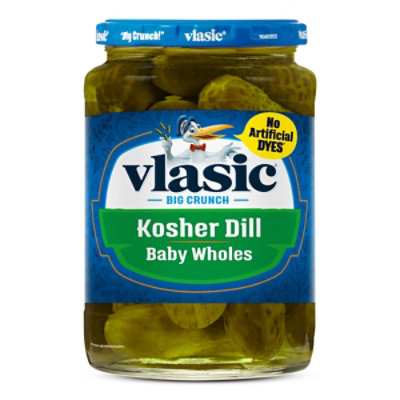 Vlasic Pickles Baby Wholes Kosher Dill - 16 Fl. Oz.