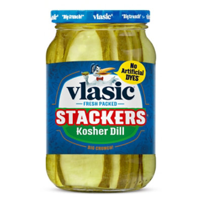 Vlasic Stackers Pickles Kosher Dill 16 Fl Oz Tom Thumb