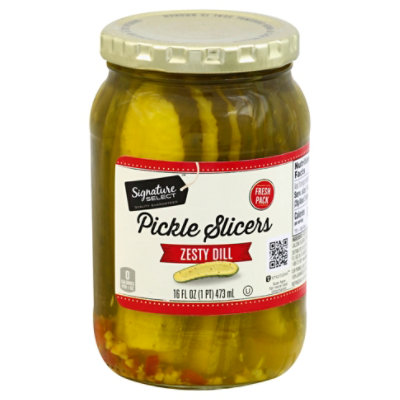 Signature SELECT Pickles Slicers Zesty Dill Jar - 16 Fl. Oz. - Shaw's