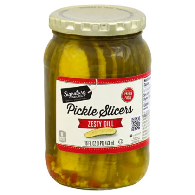 Signature SELECT Pickles Slicers Zesty Dill Jar - 16 Fl. Oz.
