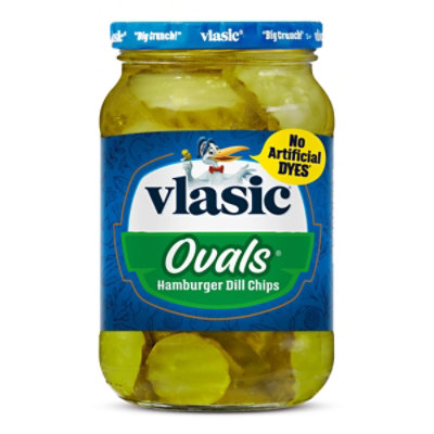 Vlasic Ovals Keto Friendly Hamburger Dill Pickle Chips - 24 Fl Oz - Image 1