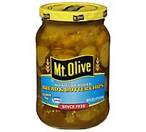 Mt. Olive No Sugar Added Pickles Chips Bread & Butter - 16 Fl. Oz.