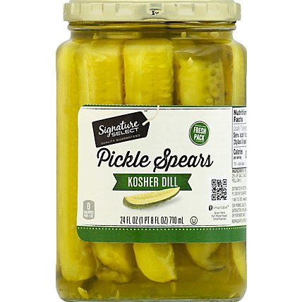 Signature SELECT Pickles Spears Kosher Dill Fresh Pack - 24 Fl. Oz. - Image 2