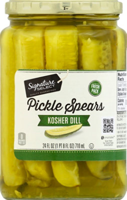 Signature SELECT Pickles Spears Kosher Dill Fresh Pack - 24 Fl. Oz. - Image 2