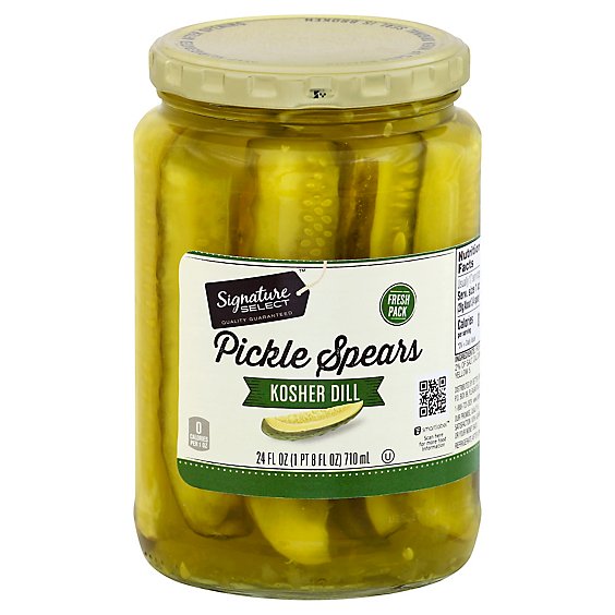 Signature SELECT Pickles Spears Kosher Dill Fresh Pack - 24 Fl. Oz.
