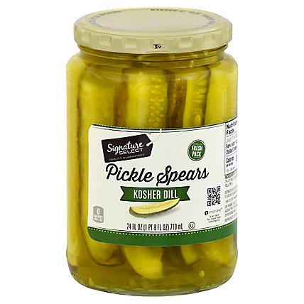 Signature SELECT Pickles Spears Kosher Dill Fresh Pack - 24 Fl. Oz. - Image 1