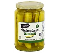 Signature SELECT Pickles Spears Kosher Dill Fresh Pack - 24 Fl. Oz.