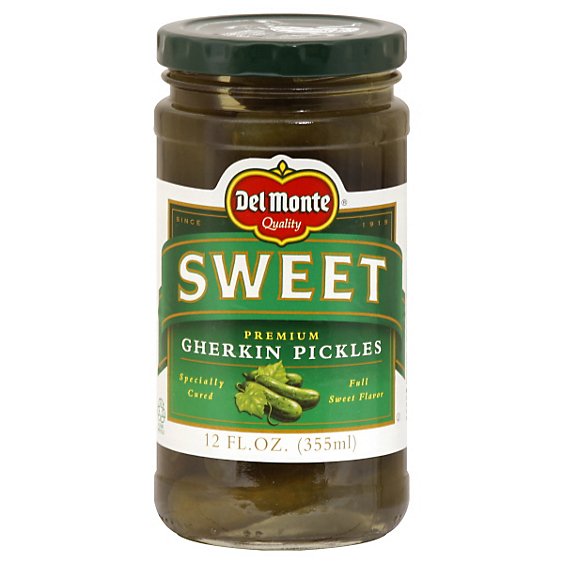 Del Monte Pickles Gherkin Sweet - 12 Fl. Oz.