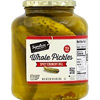 Signature SELECT Pickles Whole Spicy Crunchy Dill - 46 Fl. Oz. - Image 2