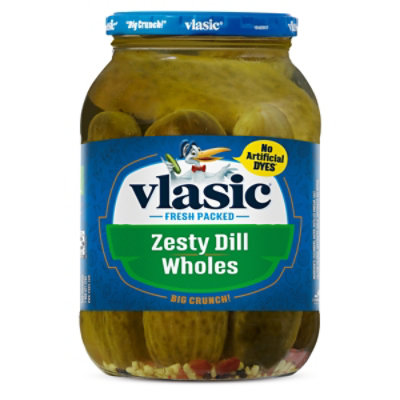 Vlasic Keto Friendly Whole Zesty Dill Pickles - 46 Fl Oz - safeway