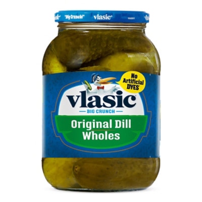 Vlasic Keto Friendly Original Dill Whole Pickles - 46 Fl Oz - Image 1