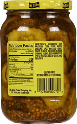 Mt. Olive Pickles Chips Bread & Butter Old-Fashioned Sweet - 16 Fl. Oz. - Image 6