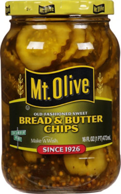 Mt. Olive Pickles Chips Bread & Butter Old-Fashioned Sweet - 16 Fl. Oz. - Image 1