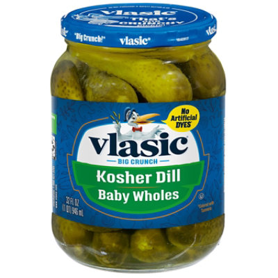 Vlasic Keto Friendly Kosher Dill Baby Whole Pickles - 32 Fl Oz - Image 1