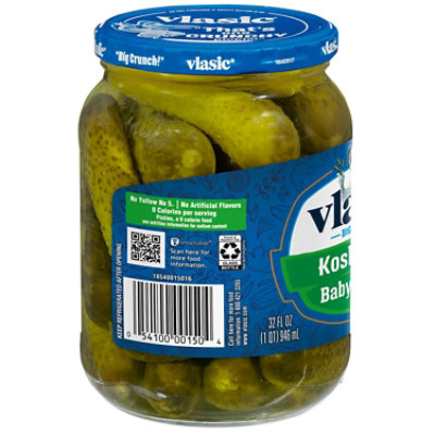 Vlasic Keto Friendly Kosher Dill Baby Whole Pickles - 32 Fl Oz - Image 2