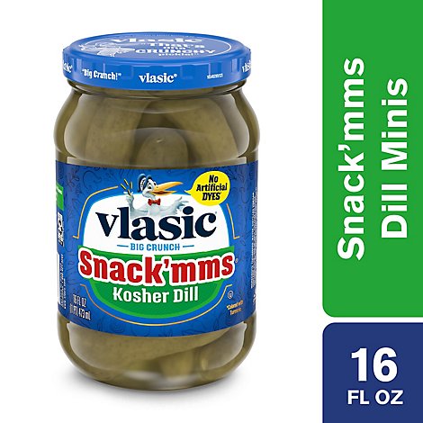 vlasic snack mms Pickles Kosher Dill - 16 Fl. Oz.