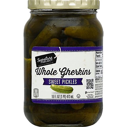 Signature SELECT Pickles Sweet Whole Gherkins - 16 Fl. Oz. - Image 2