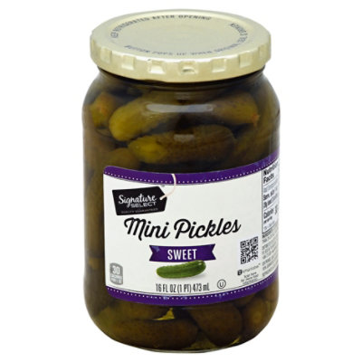 Signature SELECT Pickles Sweet Mini - 16 Fl. Oz. - safeway