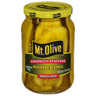 Mt. Olive Pickles Sandwich Stuffers Kosher Dill Made with Sea Salt - 16 Fl. Oz. - Image 2