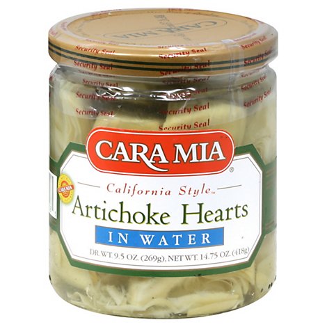 Cara Mia Artichoke Hearts Water Prepacked - 14.75 Oz