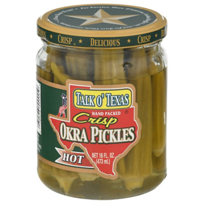 Talk O Texas Pickles Okra Hot - 16 Fl. Oz. - Image 3