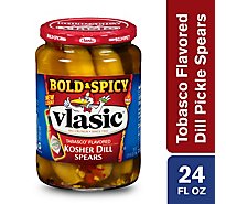 Vlasic Tabasco Flavored Kosher Dill Pickle Spears - 24 Fl. Oz.