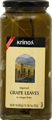 Krinos Grape Leaves in Vinegar Brine - 16 Oz - Image 2