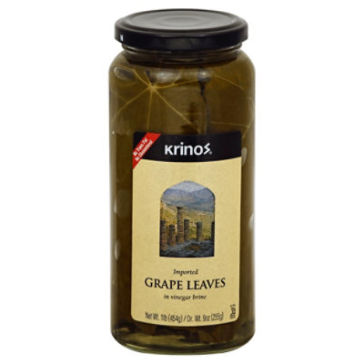 Krinos Grape Leaves in Vinegar Brine - 16 Oz - Image 1