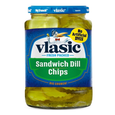 Vlasic Keto Friendly Sandwich Dill Pickle Chips - 24 Fl Oz - Image 1