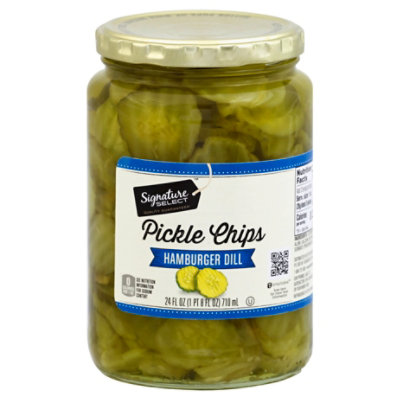 Signature SELECT Pickle Chips Hamburger Dill - 24 Fl. Oz.